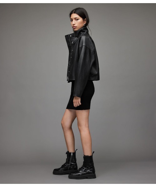 ALLSAINTS（オールセインツ）の「RYDER LEATHER JACKET | RYDER レザー ジャケット（その他アウター・レディース・ブラック・6/8/4/2/10）」の9枚目の写真