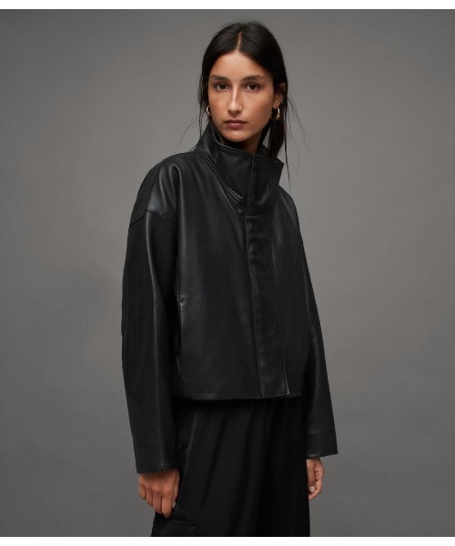 ALLSAINTS（オールセインツ）の「RYDER LEATHER JACKET | RYDER レザー ジャケット（その他アウター・レディース・ブラック・6/8/4/2/10）」の14枚目の写真