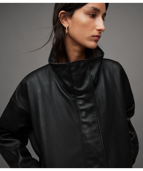 ALLSAINTS（オールセインツ）の「RYDER LEATHER JACKET | RYDER レザー ジャケット（その他アウター・レディース・ブラック・6/8/4/2/10）」の15枚目の写真