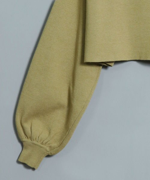 &g'aime（アンジェム）の「【&g’aime】ボリュームスリーブニットカーディガン（ニット/セーター・レディース・パープル/ブラック/ライトグリーン/グレイッシュベージュ・FREE）」の15枚目の写真