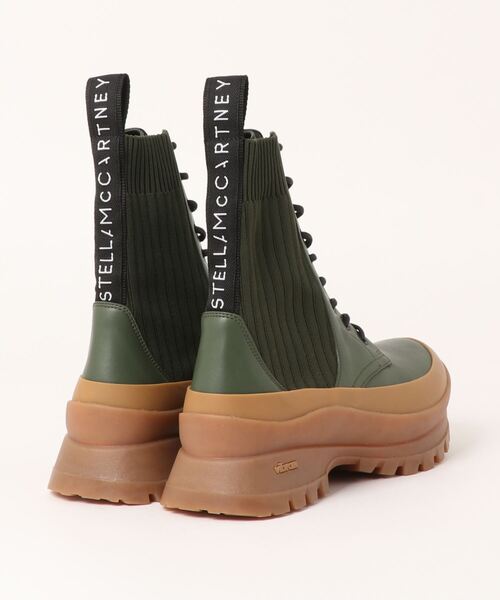 STELLA McCARTNEY(ステラマッカートニー)の「Trace Lace Up Boots/トレースレースアップブーツ(ブーツ・レディース・カーキ・36/37)」の4枚目の写真