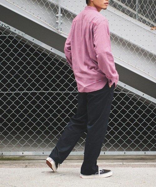 CIAOPANIC TYPY（チャオパニックティピー）の「コットン起毛バンドカラーシャツ柄無地アソート（シャツ/ブラウス・メンズ・チャコールグレー/ブラック/ブラウン/レッド/オフホワイト・S/M/L）」の19枚目の写真