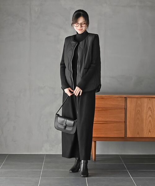 rps（アールピーエス）の「リバーシブルキルトベスト（ベスト・レディース・ブラック/アイボリー/モカ/グレイッシュベージュ・M/フリー）」の13枚目の写真