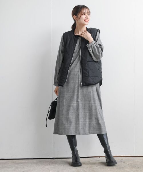 rps（アールピーエス）の「リバーシブルキルトベスト（ベスト・レディース・ブラック/アイボリー/モカ/グレイッシュベージュ・M/フリー）」の21枚目の写真