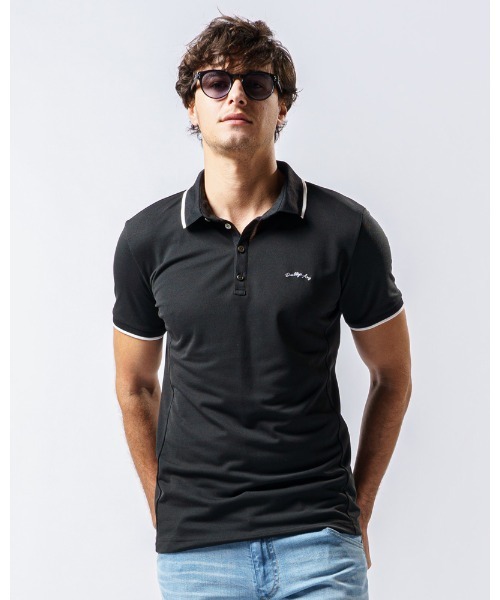 wjk（ダヴルジェイケイ）の「embroidery line polo（ポロシャツ