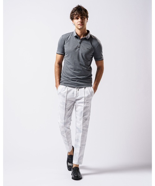 wjk（ダヴルジェイケイ）の「embroidery line polo（ポロシャツ・メンズ・ブラック/ネイビー/ホワイト/グレー・LARGE/MEDIUM/SMALL/X-LARGE）」の14枚目の写真