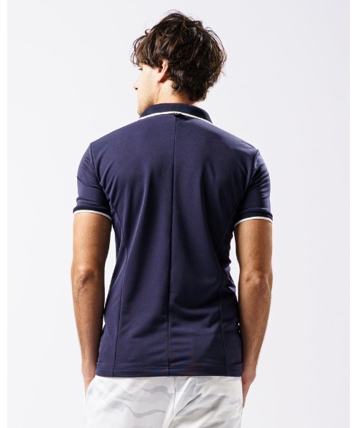 wjk（ダヴルジェイケイ）の「embroidery line polo（ポロシャツ
