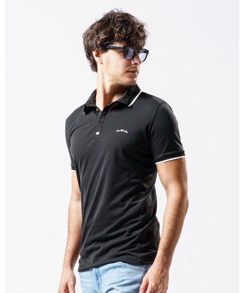 wjk（ダヴルジェイケイ）の「embroidery line polo（ポロシャツ・メンズ・ブラック/ネイビー/ホワイト/グレー・LARGE/MEDIUM/SMALL/X-LARGE）」の15枚目の写真
