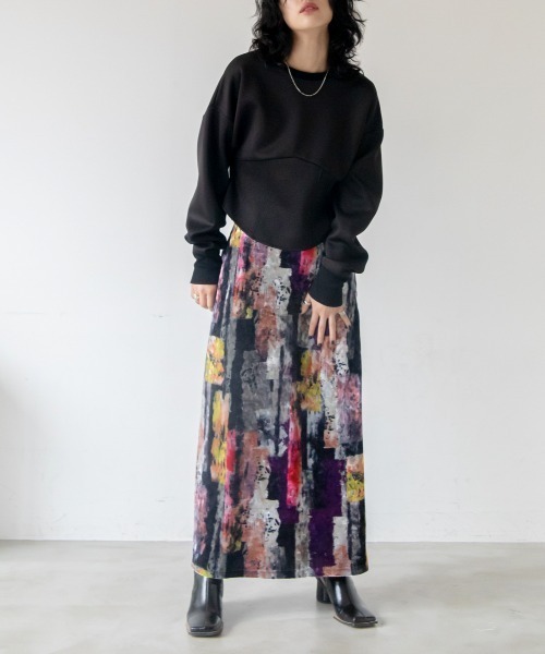 VACANCY(ヴァカンシー)の「コルセットラウンドトレーナー(スウェット・レディース・ライトブルー/ブラック/アイボリー/ピンク・FREE)」の21枚目の写真