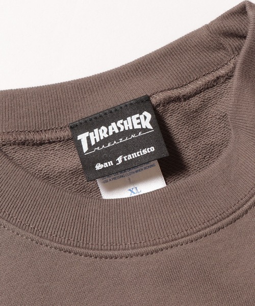 THRASHER（スラッシャー）の「THRASHER/スラッシャー Split Flame Sticker CREW トレーナー（スウェット・メンズ・バーガンディー/オリーブ/チャコール/グレイッシュブルー・M/XL/L）」の6枚目の写真