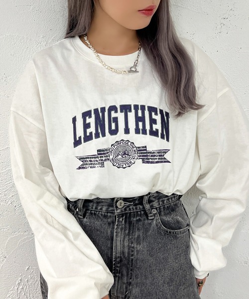 apres jour mignon(アプレジュールミニョン)の「アソートBIGロンT【ZOZOTOWN限定アイテム】(Tシャツ/カットソー・レディース・ホワイト系その他2/アイボリー/ブラック系その他/ブラック系その他2/ホワイト系その他3/イエロー/オフホワイト/ブラック/パープル/ホワイト系その他・フリー/X-LARGE)」の4枚目の写真