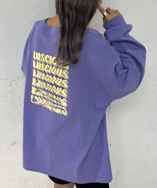 apres jour mignon(アプレジュールミニョン)の「アソートBIGロンT【ZOZOTOWN限定アイテム】(Tシャツ/カットソー・レディース・ホワイト系その他2/アイボリー/ブラック系その他/ブラック系その他2/ホワイト系その他3/イエロー/オフホワイト/ブラック/パープル/ホワイト系その他・フリー/X-LARGE)」の10枚目の写真