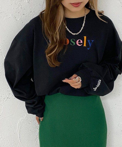 apres jour mignon(アプレジュールミニョン)の「アソートBIGロンT【ZOZOTOWN限定アイテム】(Tシャツ/カットソー・レディース・ホワイト系その他2/アイボリー/ブラック系その他/ブラック系その他2/ホワイト系その他3/イエロー/オフホワイト/ブラック/パープル/ホワイト系その他・フリー/X-LARGE)」の7枚目の写真