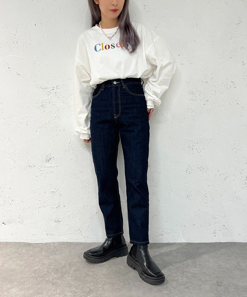 apres jour mignon(アプレジュールミニョン)の「アソートBIGロンT【ZOZOTOWN限定アイテム】(Tシャツ/カットソー・レディース・ホワイト系その他2/アイボリー/ブラック系その他/ブラック系その他2/ホワイト系その他3/イエロー/オフホワイト/ブラック/パープル/ホワイト系その他・フリー/X-LARGE)」の14枚目の写真
