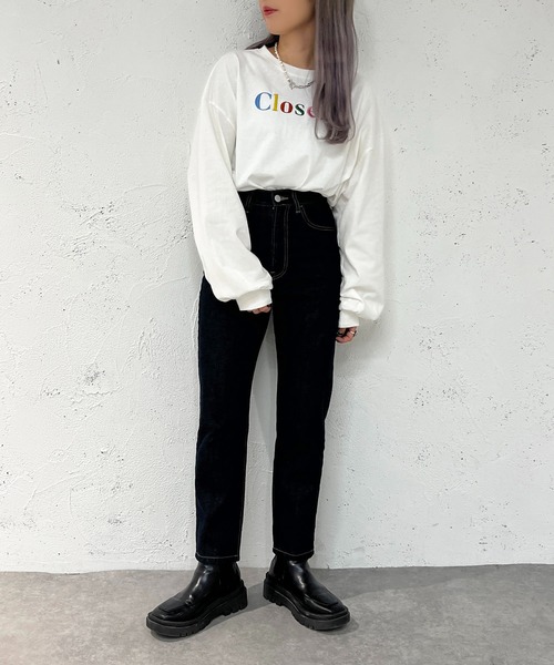apres jour mignon(アプレジュールミニョン)の「アソートBIGロンT【ZOZOTOWN限定アイテム】(Tシャツ/カットソー・レディース・ホワイト系その他2/アイボリー/ブラック系その他/ブラック系その他2/ホワイト系その他3/イエロー/オフホワイト/ブラック/パープル/ホワイト系その他・フリー/X-LARGE)」の15枚目の写真