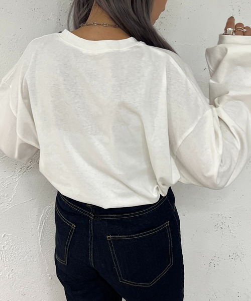 apres jour mignon(アプレジュールミニョン)の「アソートBIGロンT【ZOZOTOWN限定アイテム】(Tシャツ/カットソー・レディース・ホワイト系その他2/アイボリー/ブラック系その他/ブラック系その他2/ホワイト系その他3/イエロー/オフホワイト/ブラック/パープル/ホワイト系その他・フリー/X-LARGE)」の13枚目の写真