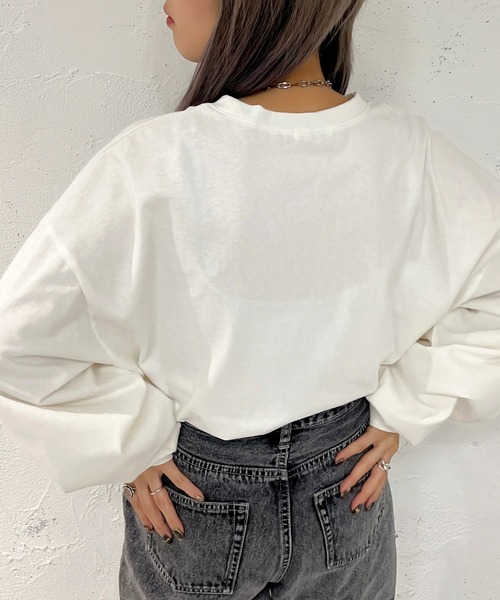 apres jour mignon(アプレジュールミニョン)の「アソートBIGロンT【ZOZOTOWN限定アイテム】(Tシャツ/カットソー・レディース・ホワイト系その他2/アイボリー/ブラック系その他/ブラック系その他2/ホワイト系その他3/イエロー/オフホワイト/ブラック/パープル/ホワイト系その他・フリー/X-LARGE)」の18枚目の写真