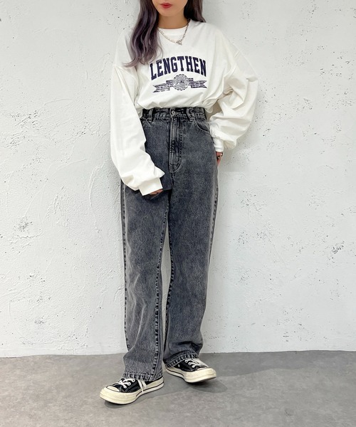 apres jour mignon(アプレジュールミニョン)の「アソートBIGロンT【ZOZOTOWN限定アイテム】(Tシャツ/カットソー・レディース・ホワイト系その他2/アイボリー/ブラック系その他/ブラック系その他2/ホワイト系その他3/イエロー/オフホワイト/ブラック/パープル/ホワイト系その他・フリー/X-LARGE)」の19枚目の写真