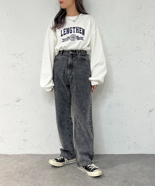 apres jour mignon(アプレジュールミニョン)の「アソートBIGロンT【ZOZOTOWN限定アイテム】(Tシャツ/カットソー・レディース・ホワイト系その他2/アイボリー/ブラック系その他/ブラック系その他2/ホワイト系その他3/イエロー/オフホワイト/ブラック/パープル/ホワイト系その他・フリー/X-LARGE)」の20枚目の写真