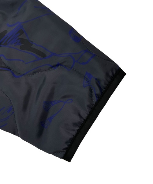 DOLLUPOOPS（ドールアップウップス）の「BIG HOUSEプリントキルティングライトコート（モッズコート・レディース・チャコールグレー/アイボリー・38）」の14枚目の写真