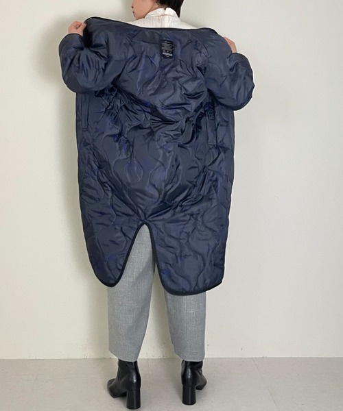 DOLLUPOOPS（ドールアップウップス）の「BIG HOUSEプリントキルティングライトコート（モッズコート・レディース・チャコールグレー/アイボリー・38）」の17枚目の写真