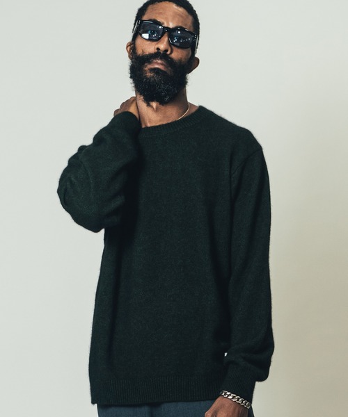 CRIMIE（クライミー）の「RACCOON CREW NECK KNIT / ラクーン クルーネック ニット セーター（ニット/セーター・メンズ・グリーン/ブラック/カーキ・M/L/XL/XXL/S）」の3枚目の写真