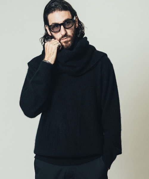 CRIMIE（クライミー）の「RACCOON CREW NECK KNIT / ラクーン クルーネック ニット セーター（ニット/セーター・メンズ・グリーン/ブラック/カーキ・M/L/XL/XXL/S）」の6枚目の写真