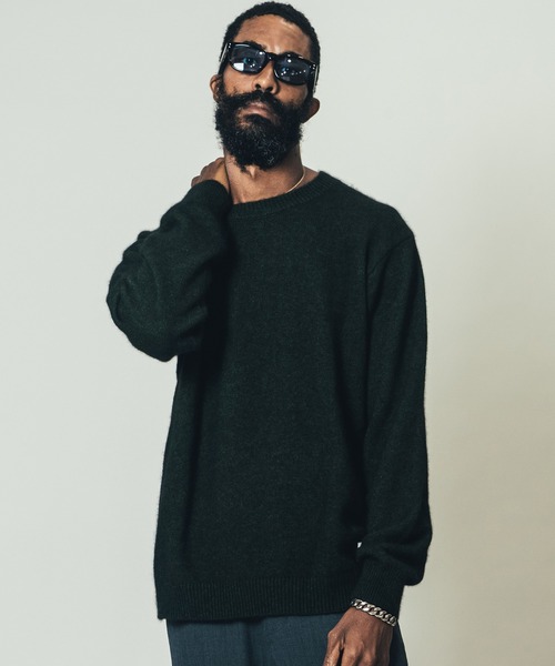 CRIMIE（クライミー）の「RACCOON CREW NECK KNIT / ラクーン クルーネック ニット セーター（ニット/セーター・メンズ・グリーン/ブラック/カーキ・M/L/XL/XXL/S）」の5枚目の写真