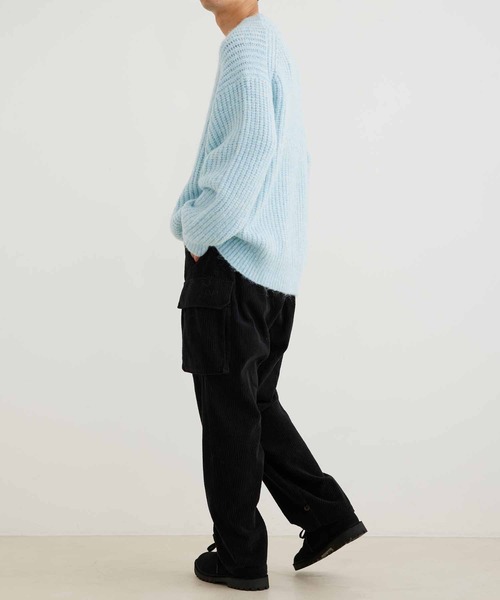 アルパカミックスオーバーサイズニットプルオーバー