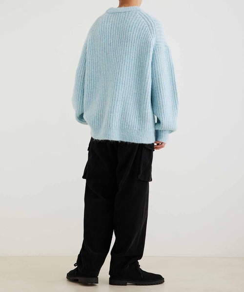アルパカミックスオーバーサイズニットプルオーバー