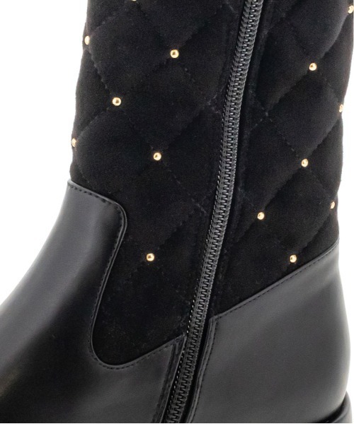 RANDA(ランダ)の「晴雨兼用 キルティングボリュームソールブーツ(ブーツ・レディース・ベージュ/ブラック・S/M/LL/L)」の12枚目の写真