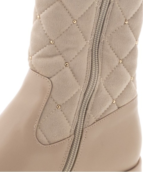 RANDA(ランダ)の「晴雨兼用 キルティングボリュームソールブーツ(ブーツ・レディース・ベージュ/ブラック・S/M/LL/L)」の13枚目の写真