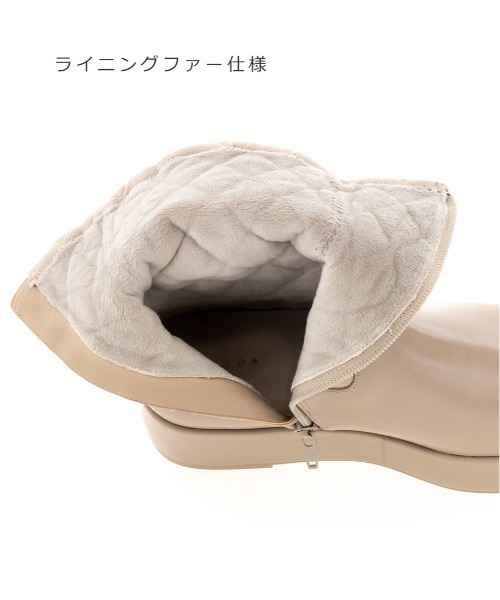 RANDA(ランダ)の「晴雨兼用 キルティングボリュームソールブーツ(ブーツ・レディース・ベージュ/ブラック・S/M/LL/L)」の15枚目の写真