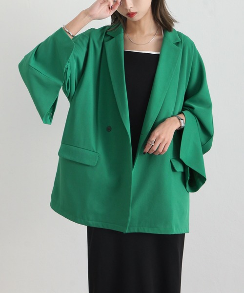 トレフル　スリットスリーブテーラードジャケット Re:EDIT（リエディ） ジャケット テーラードジャケット 「オケージョン