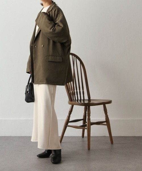Chillfar（チルファー）の「スリットスリーブテーラードジャケット（テーラードジャケット・レディース・カーキ/ブラック/アイボリー/グレー/オレンジ/ピンク/グリーン/ダークブラウン・FREE）」の20枚目の写真