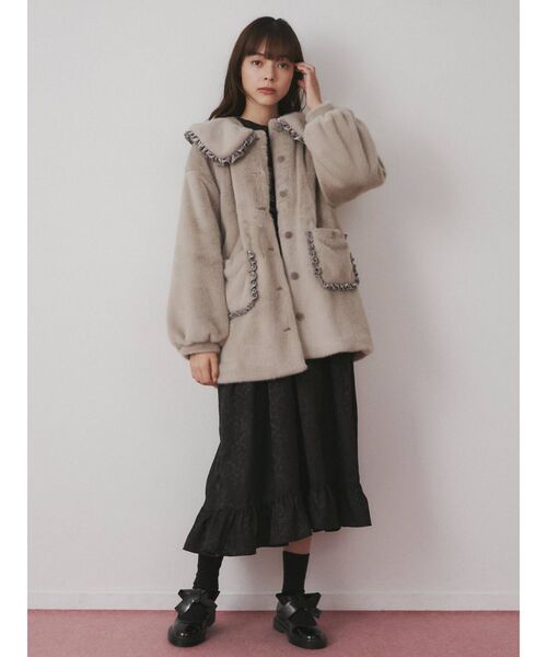 merry jenny(メリージェニー)の「bearジャガードシャツワンピース(シャツワンピース・レディース・ブラウン/ブルー/ブラック・FREE)」の17枚目の写真