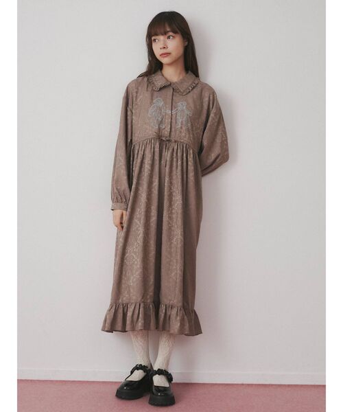 merry jenny(メリージェニー)の「bearジャガードシャツワンピース(シャツワンピース・レディース・ブラウン/ブルー/ブラック・FREE)」の18枚目の写真