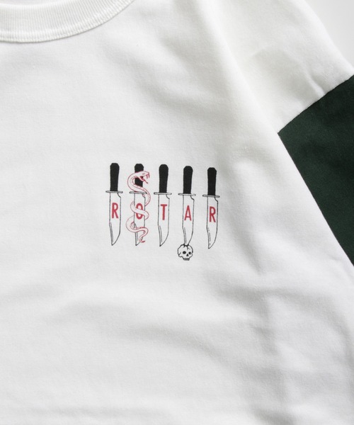 ROTAR(ローター)の「SSK BB Tee(Tシャツ/カットソー・メンズ・ホワイト×レッド/ホワイト×グリーン/グレー系その他・LARGE/MEDIUM/X-LARGE/SMALL)」の5枚目の写真