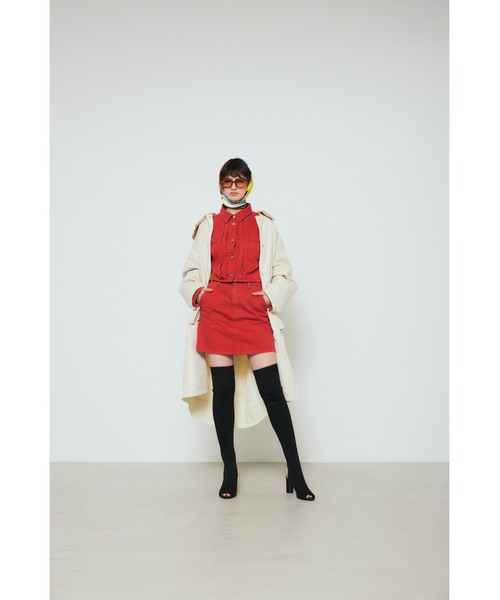 SLY（スライ）の「GEOMETRIC PAINT SCARF ジオメトリック ペイント スカーフ（バンダナ/スカーフ・レディース・ベージュ/グリーン・FREE）」の14枚目の写真