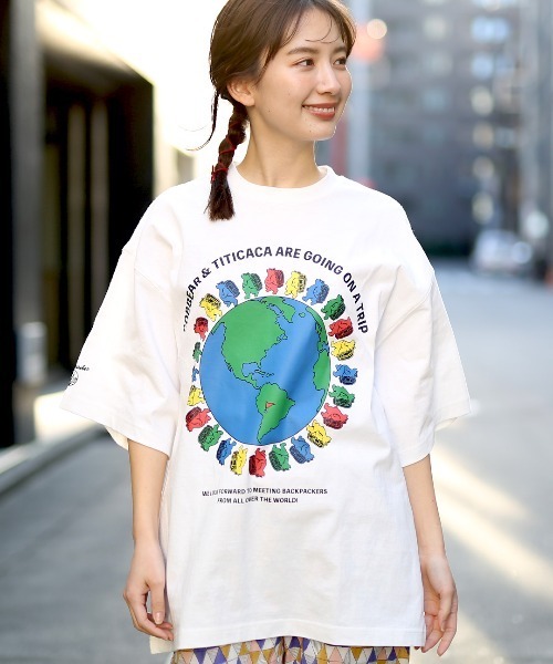 COBMASTER(コブマスター)の「COBMASTER コラボ ワールドサークルベアーTシャツ【ユニセックス】(Tシャツ/カットソー・メンズ・ブラック/ホワイト・MEDIUM/LARGE)」の5枚目の写真
