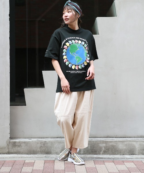 COBMASTER(コブマスター)の「COBMASTER コラボ ワールドサークルベアーTシャツ【ユニセックス】(Tシャツ/カットソー・メンズ・ブラック/ホワイト・MEDIUM/LARGE)」の6枚目の写真