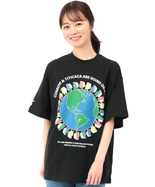 COBMASTER(コブマスター)の「COBMASTER コラボ ワールドサークルベアーTシャツ【ユニセックス】(Tシャツ/カットソー・メンズ・ブラック/ホワイト・MEDIUM/LARGE)」の12枚目の写真
