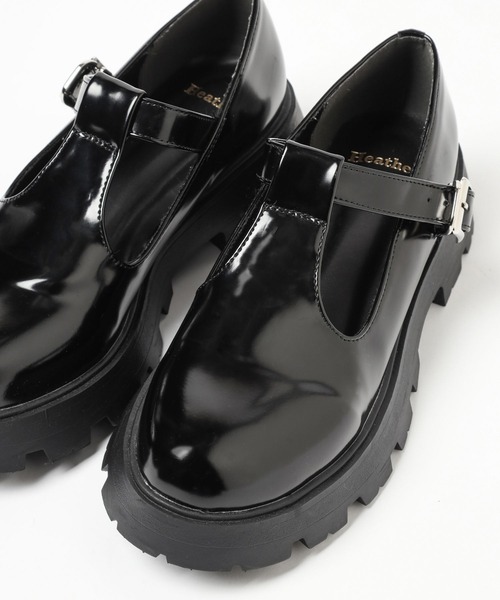 Heather（ヘザー）の「Tストラップボリュームソールシューズ　179615（その他シューズ・レディース・ブラック・M/L）」の4枚目の写真