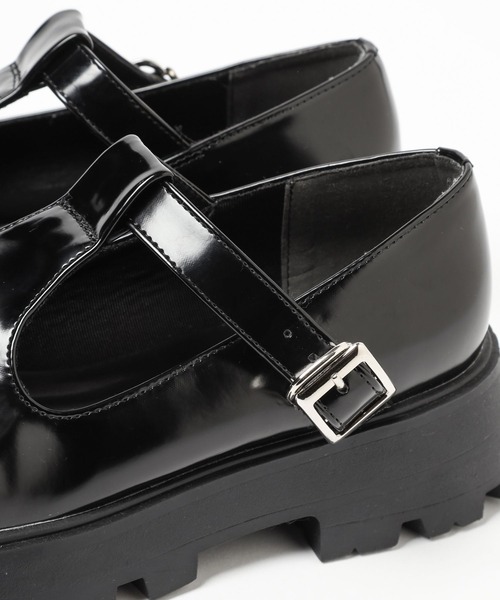 Heather（ヘザー）の「Tストラップボリュームソールシューズ　179615（その他シューズ・レディース・ブラック・M/L）」の3枚目の写真