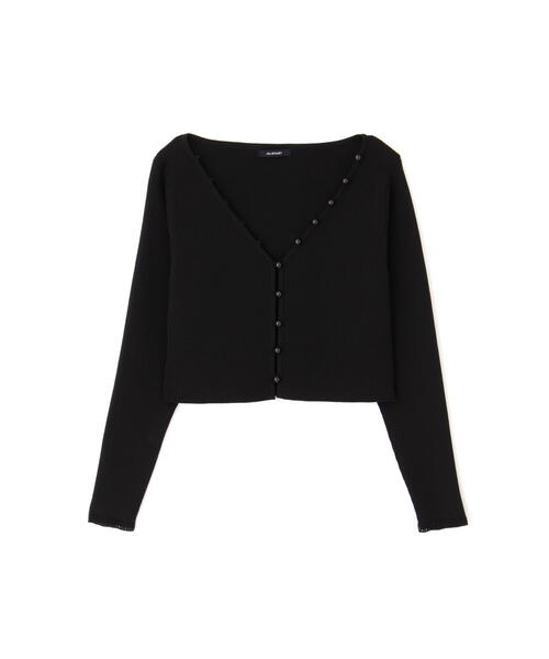 JILL STUART（ジルスチュアート）の「◆カラーベーシックリブカーディガン（カーディガン/ボレロ・レディース・ホワイト/ブラック/レッド/イエロー・FREE）」の5枚目の写真