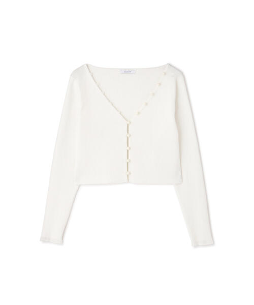 JILL STUART（ジルスチュアート）の「◆カラーベーシックリブカーディガン（カーディガン/ボレロ・レディース・ホワイト/ブラック/レッド/イエロー・FREE）」の10枚目の写真