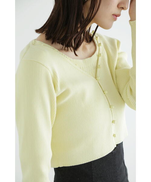 JILL STUART（ジルスチュアート）の「◆カラーベーシックリブカーディガン（カーディガン/ボレロ・レディース・ホワイト/ブラック/レッド/イエロー・FREE）」の22枚目の写真