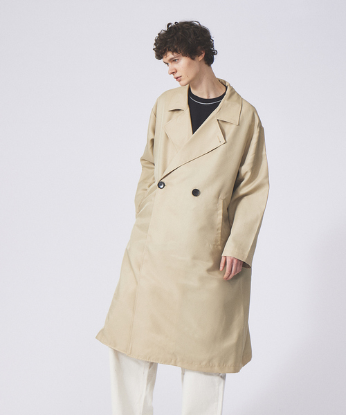 AH ABAHOUSE（エーエイチアバハウス）の「【AH ABAHOUSE】オーバーサイズ ラップコート / スプリングコート（ステンカラーコート・メンズ・ブラック/ベージュ・46/48）」の17枚目の写真