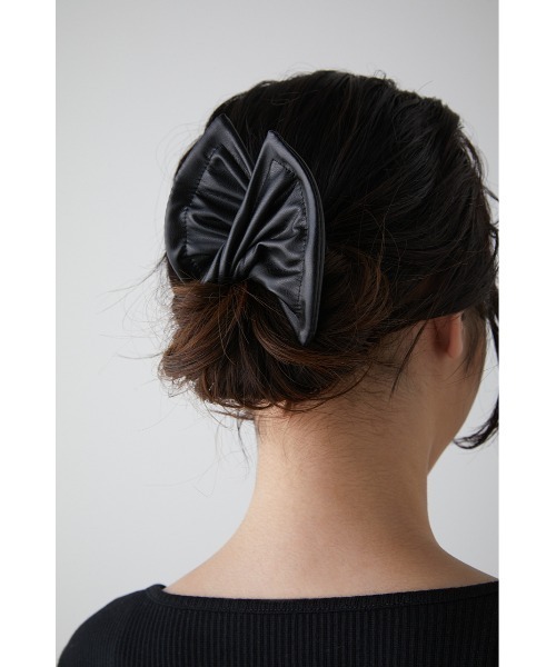 AZUL by moussy（アズールバイマウジー）の「DEFT BAND（ヘアゴム・レディース・ブラウン系その他/ブラック/アイボリー・FREE）」の2枚目の写真