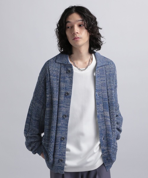 HARE（ハレ）の「メランジスカシアミシャツニット(HARE)（ニット 